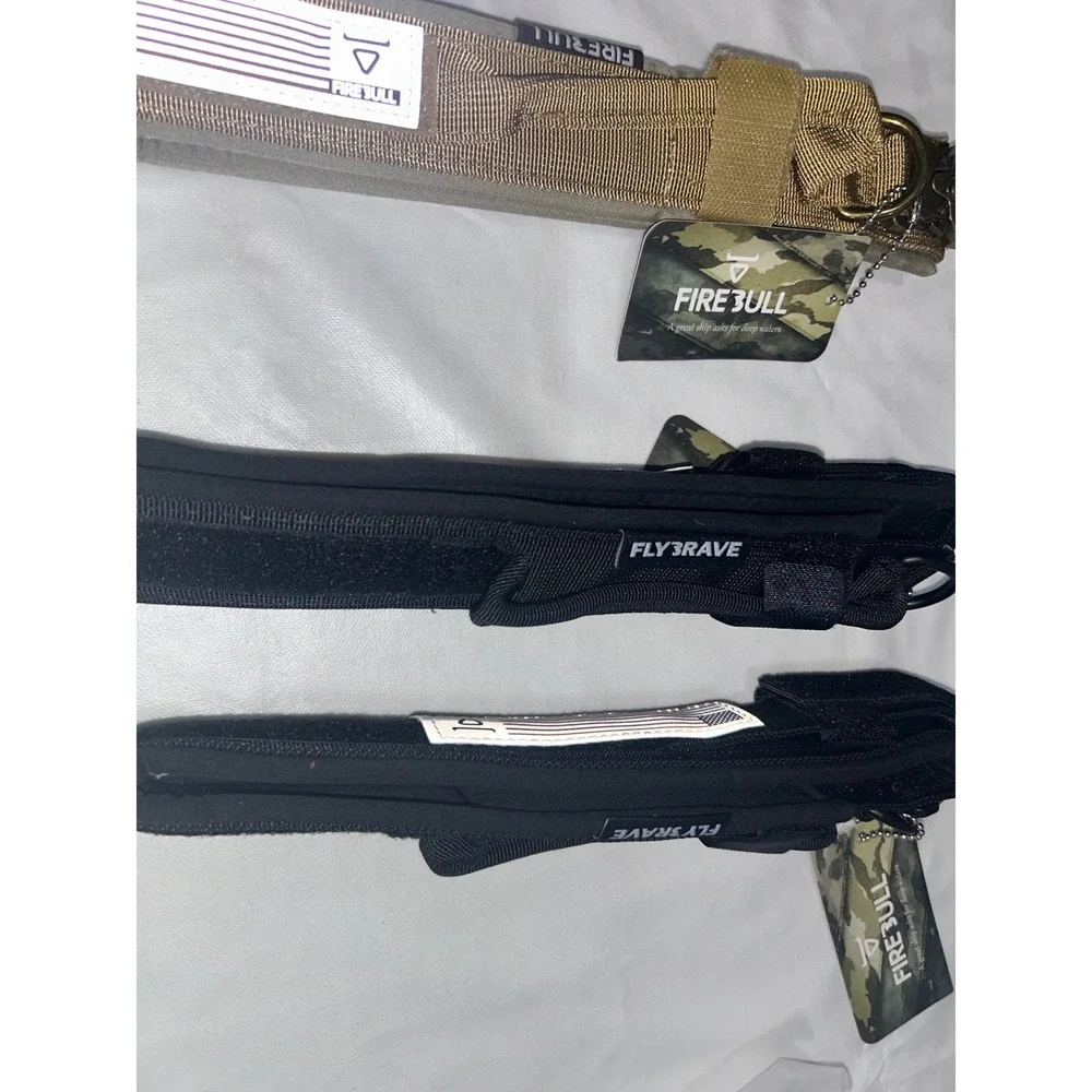 Firebull Tactical Dog Collar Large Black Nylon Military Style with Handle NWT
